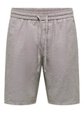 Linus Tan Linen & Cotton Shorts - Bungee Cord | Only & Sons