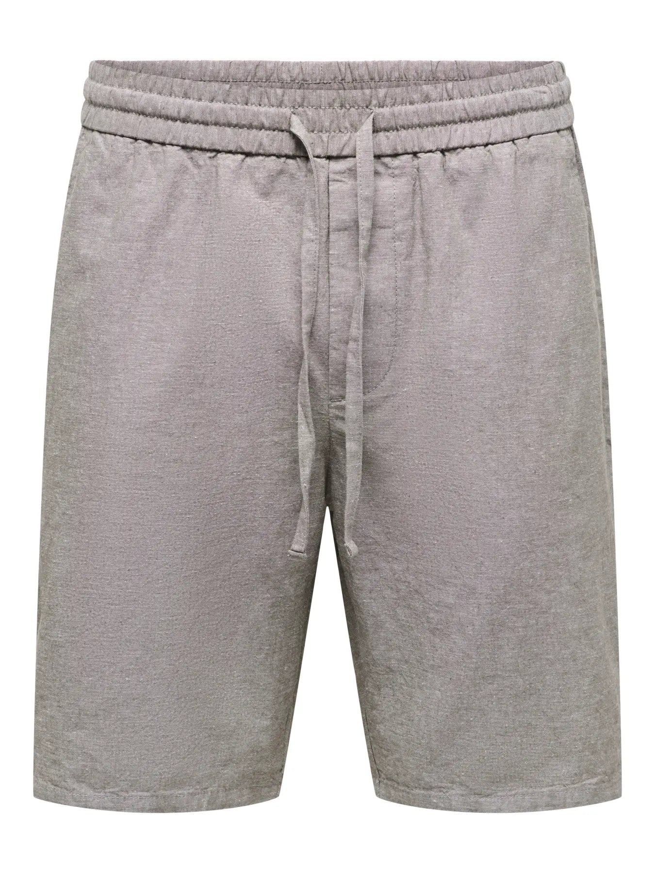 Linus Tan Linen & Cotton Shorts - Bungee Cord | Only & Sons