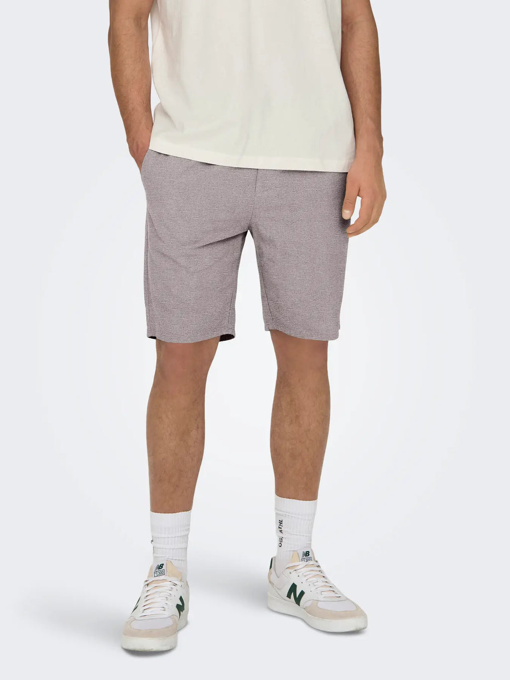 Linus Tan Linen & Cotton Shorts - Bungee Cord | Only & Sons