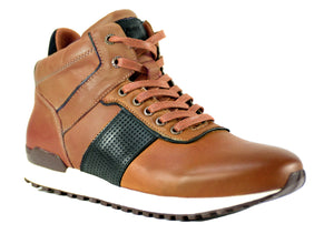 Tan Leather Boots - Lorenzo | Front