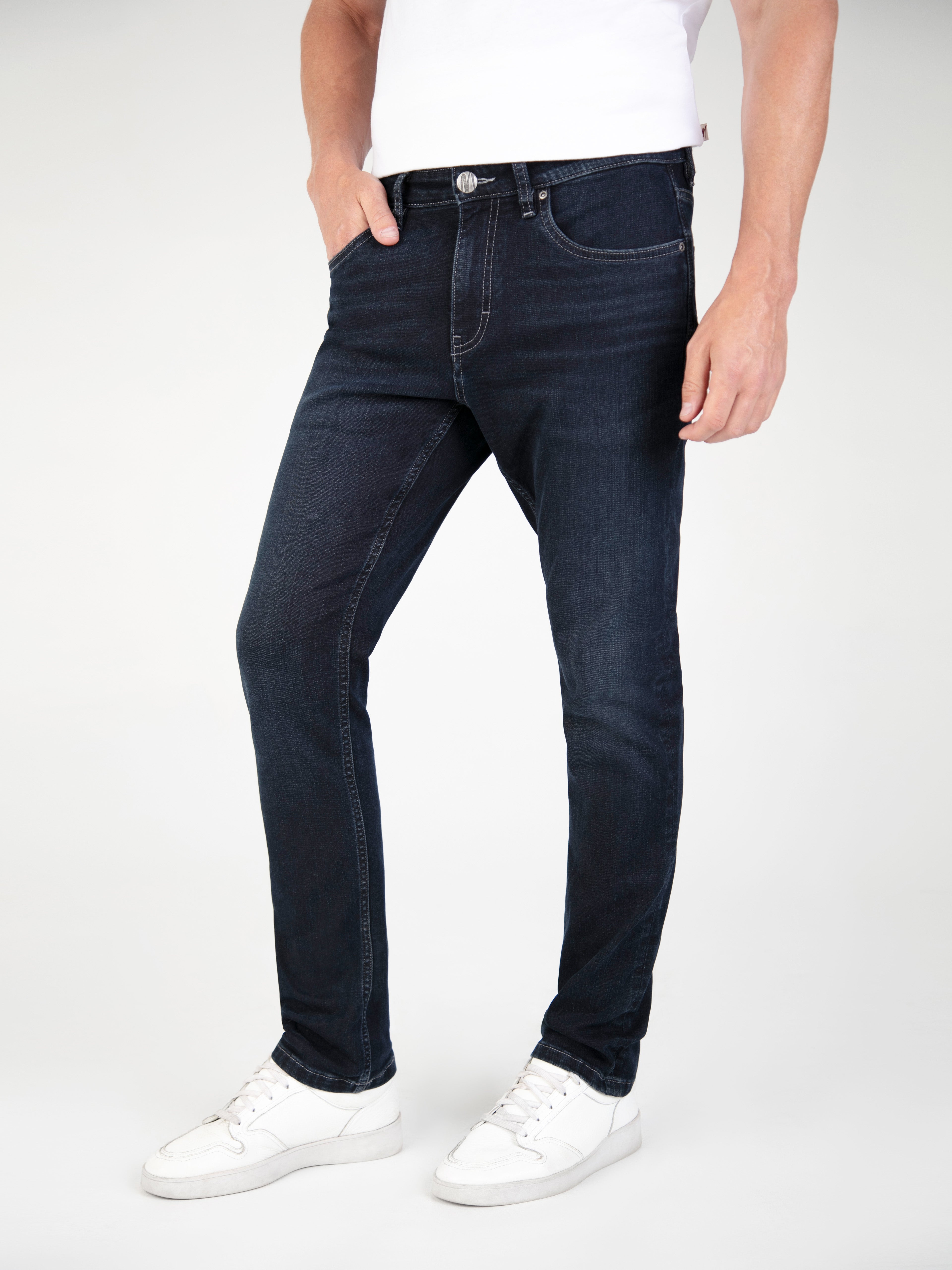 Blue Black Stretch Jeans - Mirage 1984 | Mish Mash