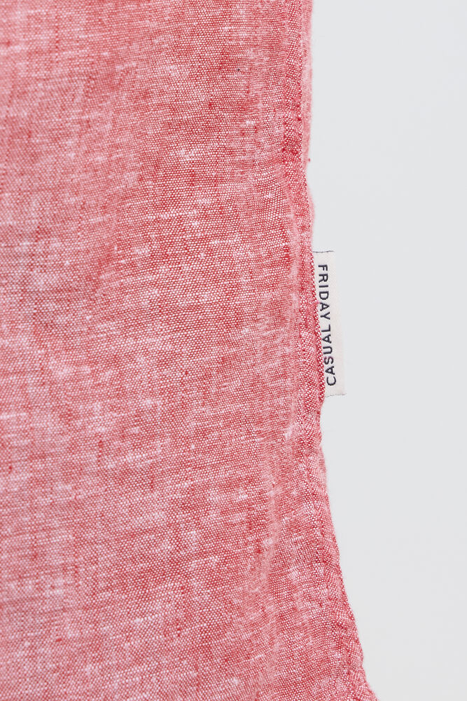 Red Linen Shirt Long Sleeve - Anton | Casual Friday