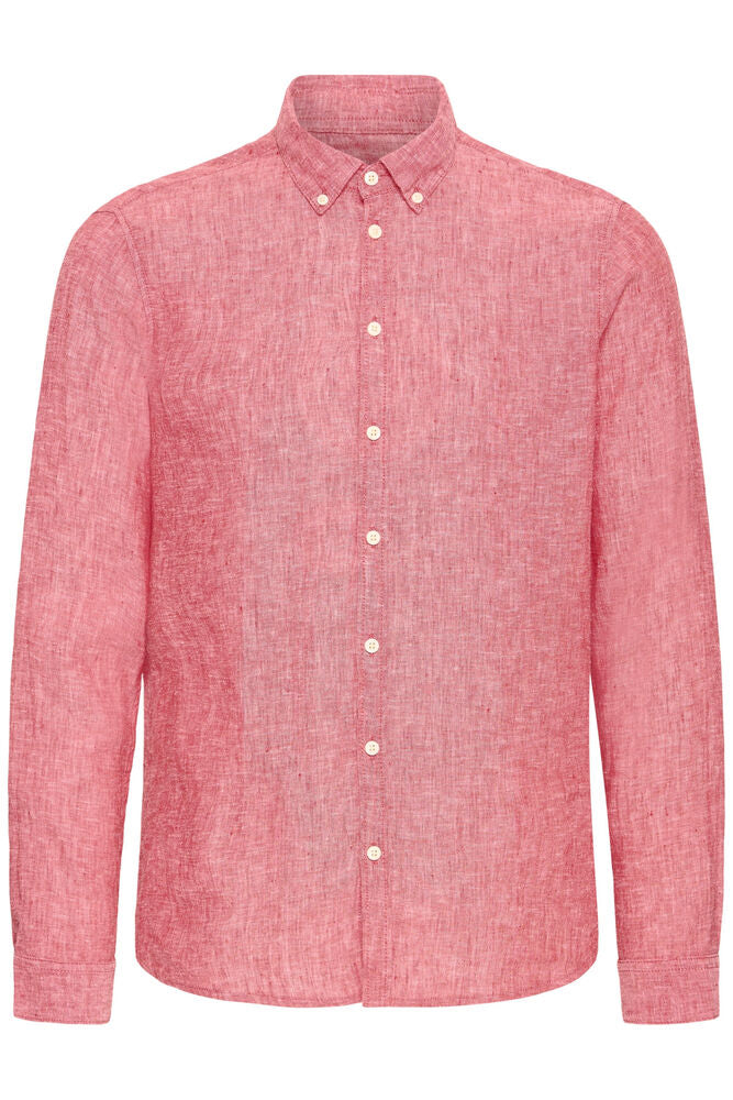 Red Linen Shirt Long Sleeve - Anton | Casual Friday