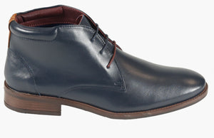 Navy Chukka Boots - Logan | Front