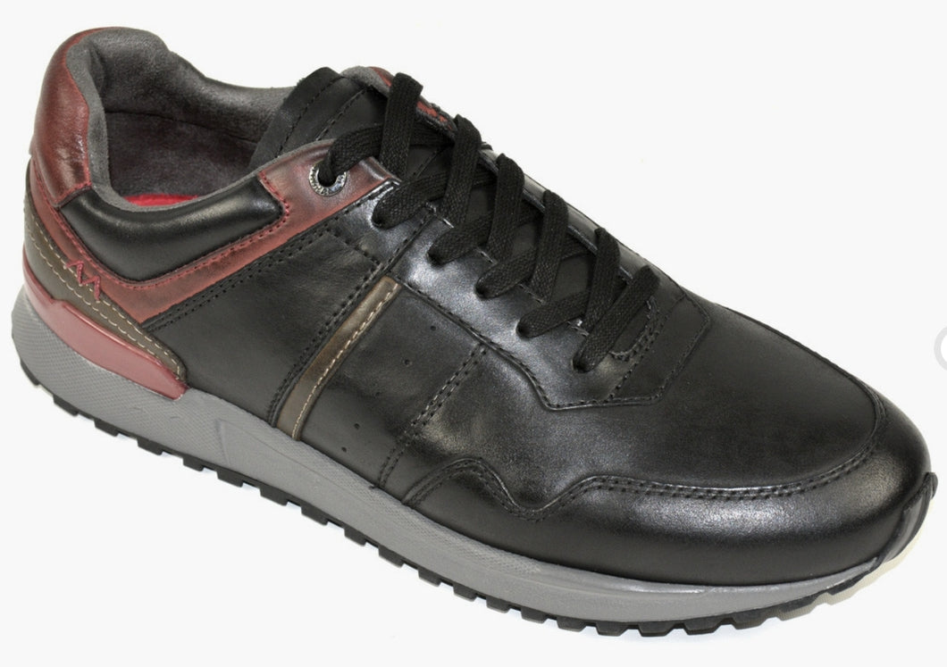 Black & Red Trainers - Brescia | Front