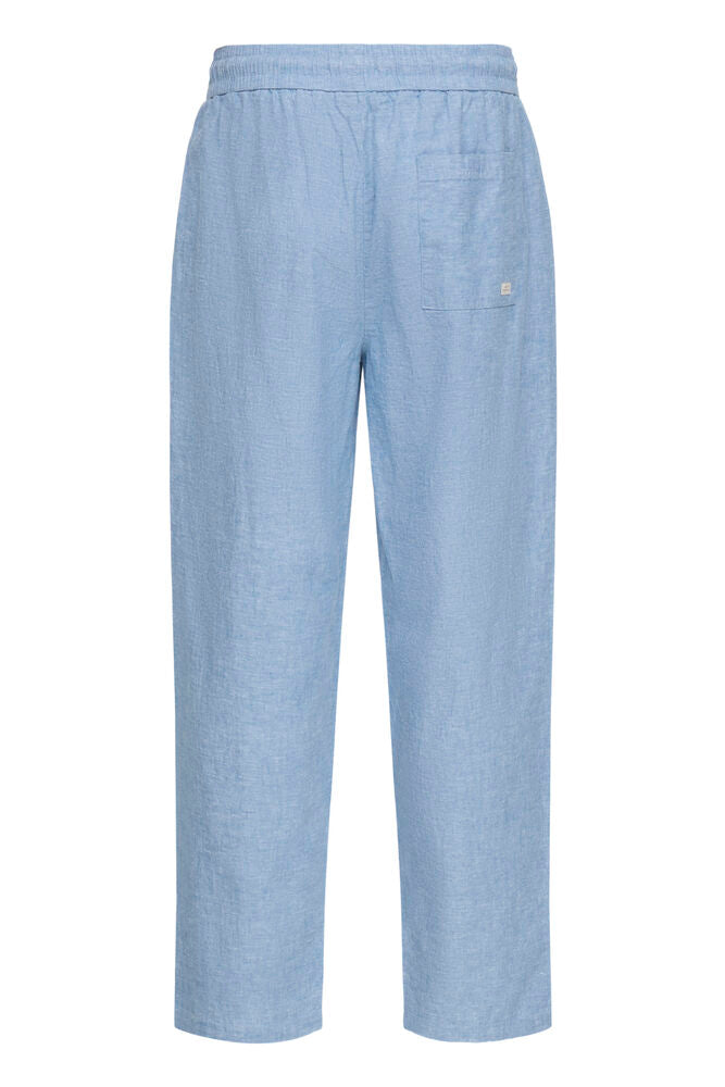 Sky Blue Linen Summer Pants Aban - Blend