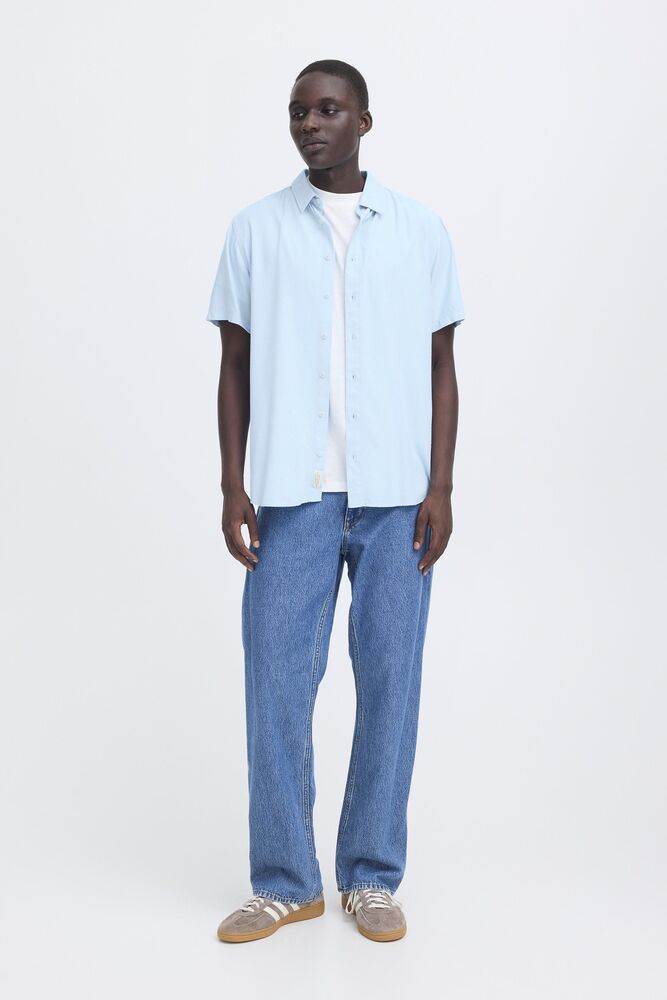 Air Sky Blue Linen Shirt Bobby - Blend