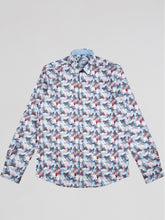 Load image into Gallery viewer, White &amp; Multi Print Shirt - Fish | Mish Mash