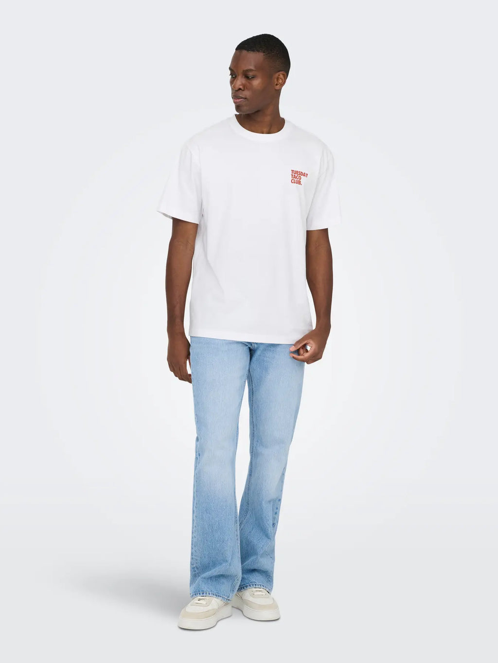 White Taco Tuesday Cotton Fred T-shirt | Only & Sons