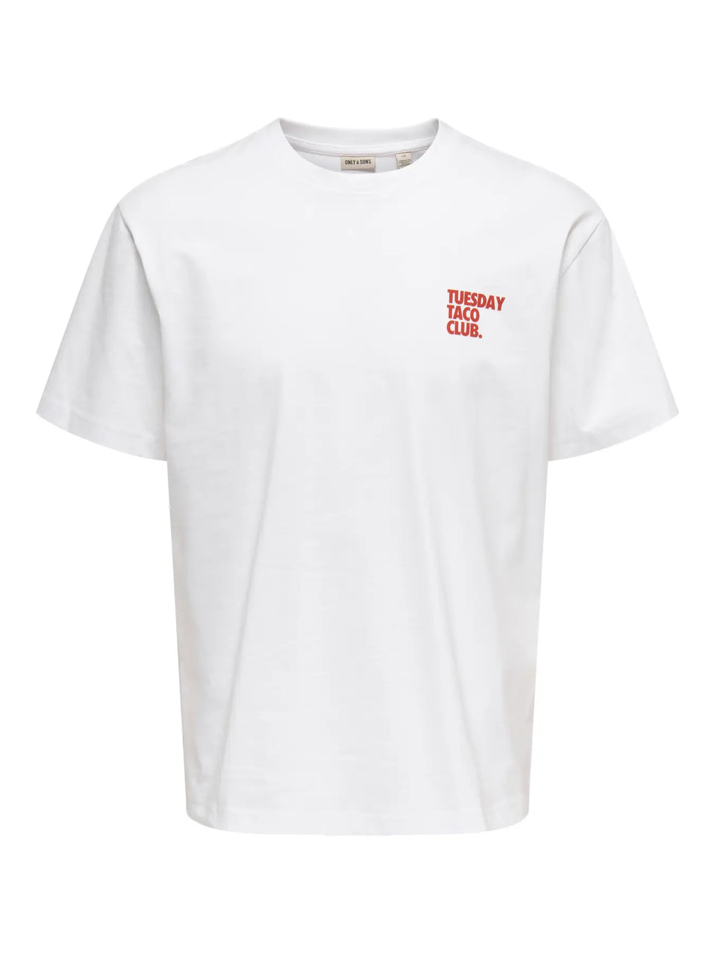 White Taco Tuesday Cotton Fred T-shirt | Only & Sons