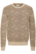 Tan Patterned Jumper - Cido | Blend