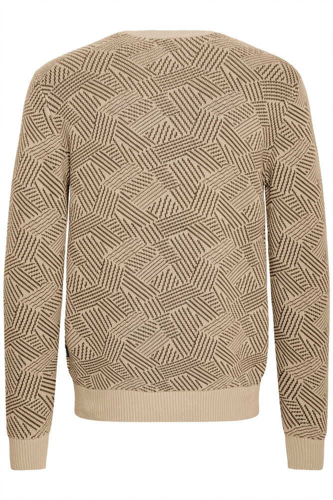 Tan Patterned Jumper - Cido | Blend