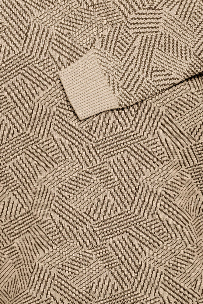 Tan Patterned Jumper - Cido | Blend