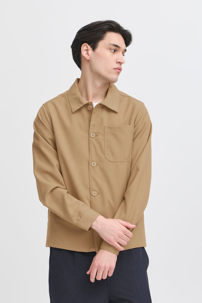Tan Stretch Shacket Marco - Casual Friday