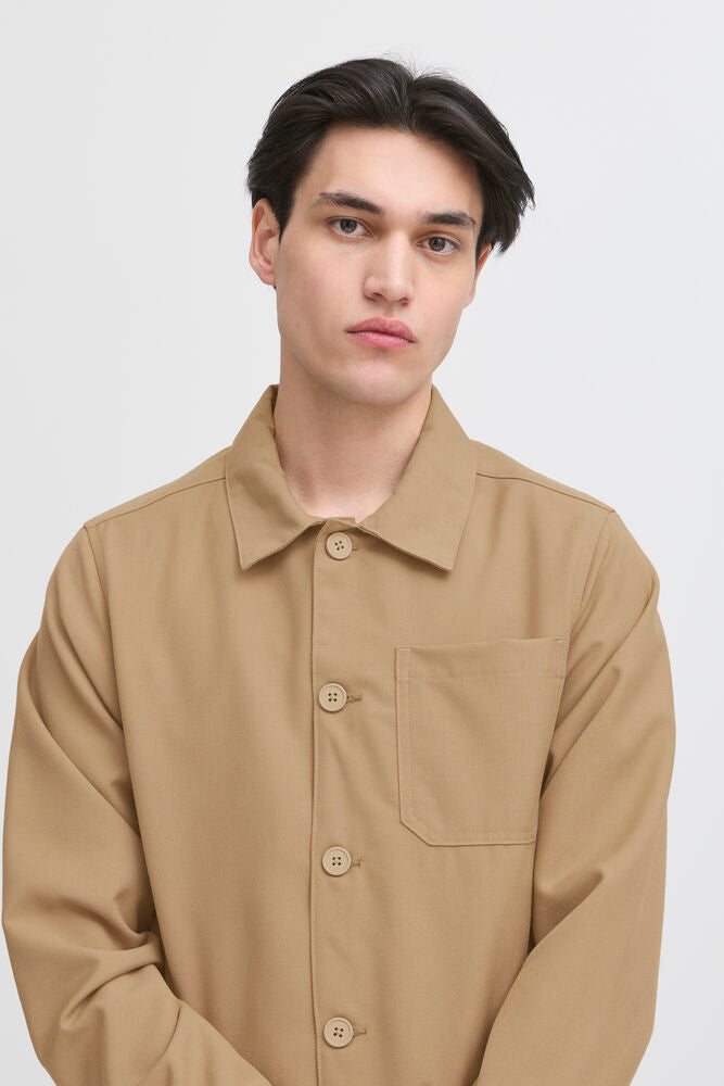 Tan Stretch Shacket Marco - Casual Friday
