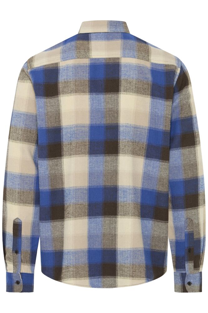 Tan and Blue Quartz Check Shirt Cody - Blend