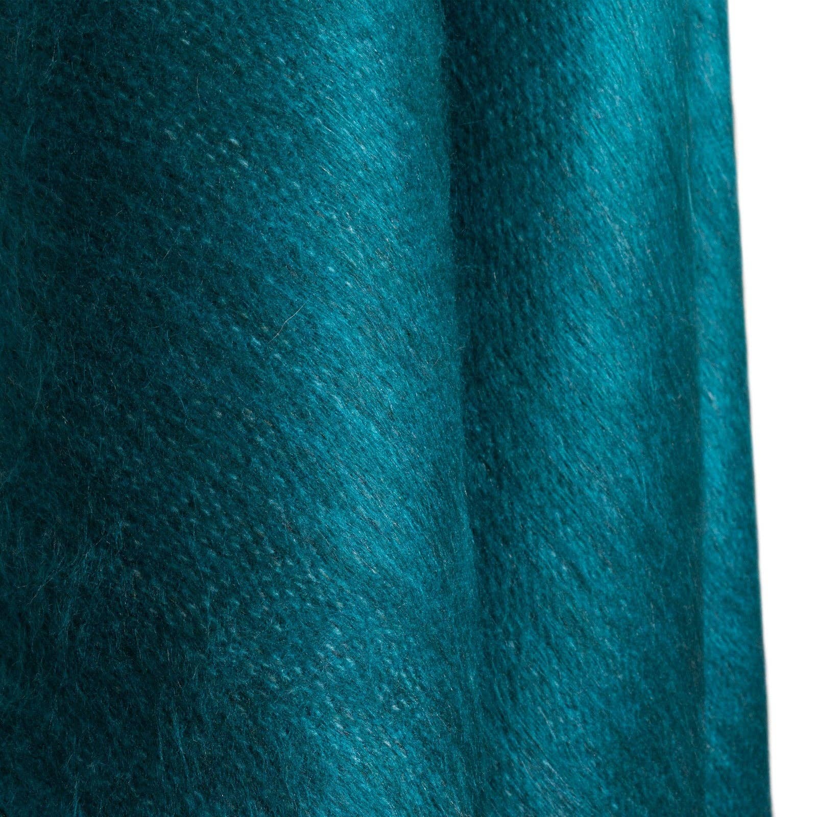 Panzaleo - Double Density Baby Alpaca Wool Throw Blanket / Sofa Cover - Queen 94 x 65 - Deep Teal