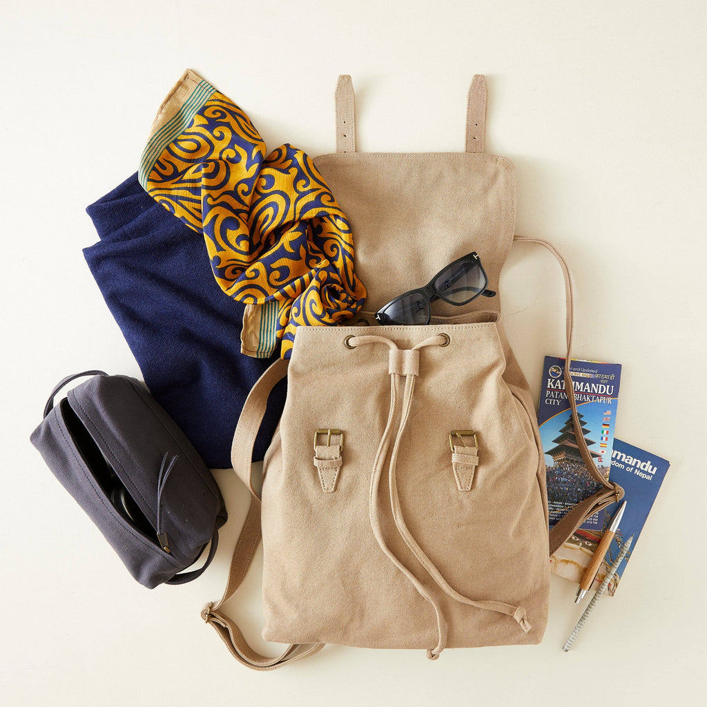 MITUL Canvas Washbag Shaving Pouch: Desert Beige