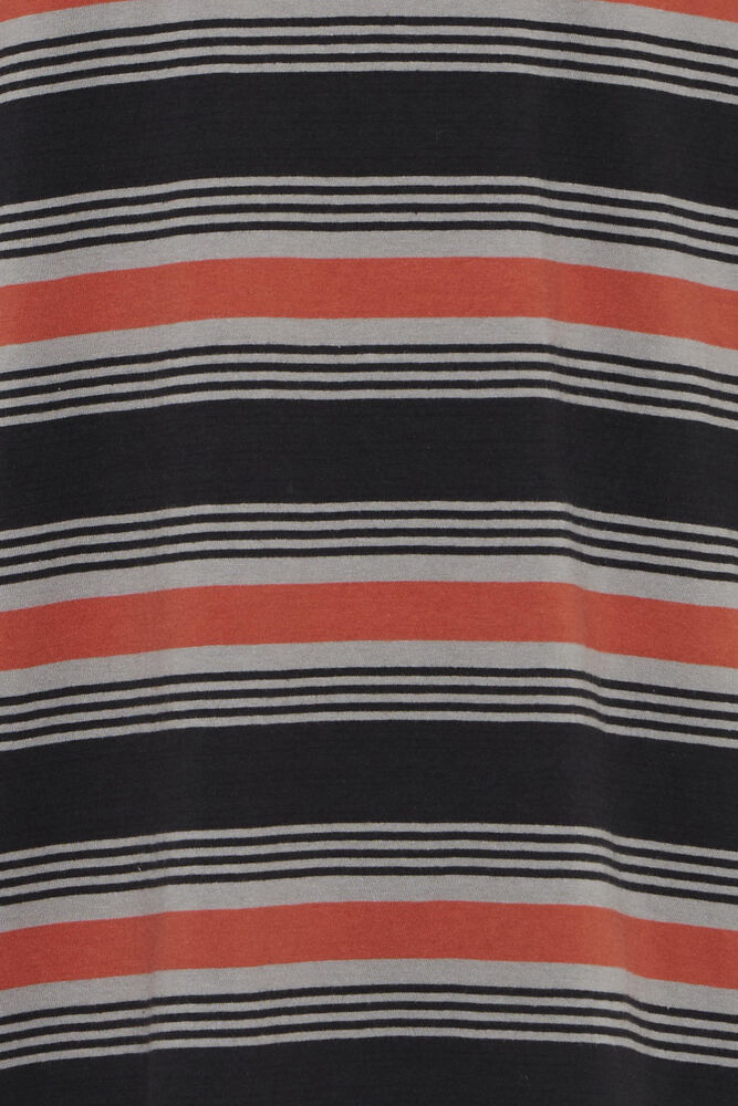 Black, Red and Grey Striped 90s Style Tshirt - Kalei | Blend