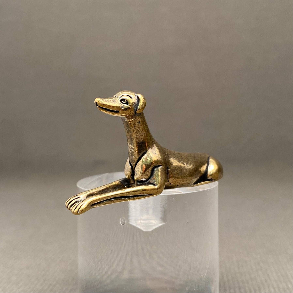 Brass Whippet Greyhound Ornament