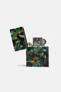 Green Confetti Zippo Style Lighter: Green