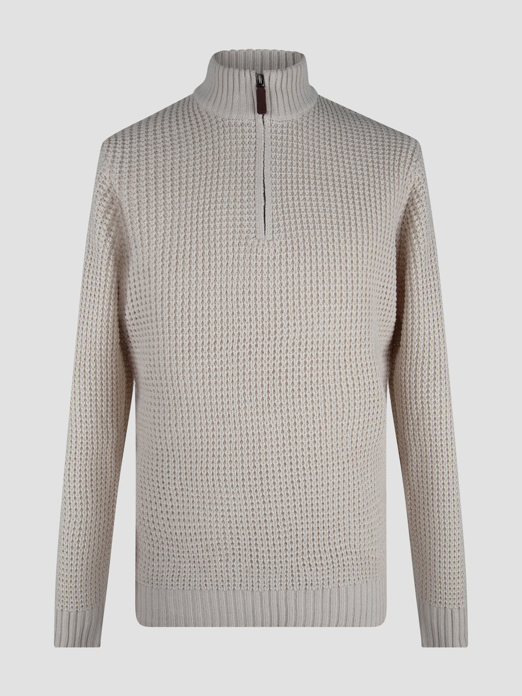 White Zipped Jumper - Chain Gardenia | Mish Mash