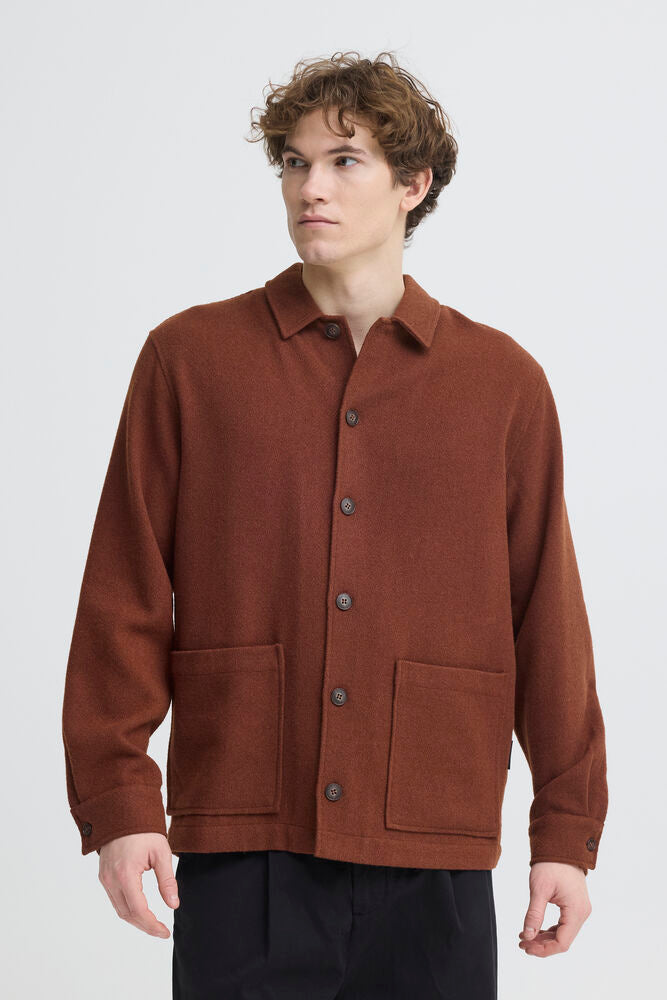 Cinnamon Wool Blend Overshirt - Pejrup | Casual Friday