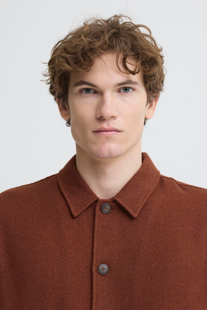 Cinnamon Wool Blend Overshirt - Pejrup | Casual Friday