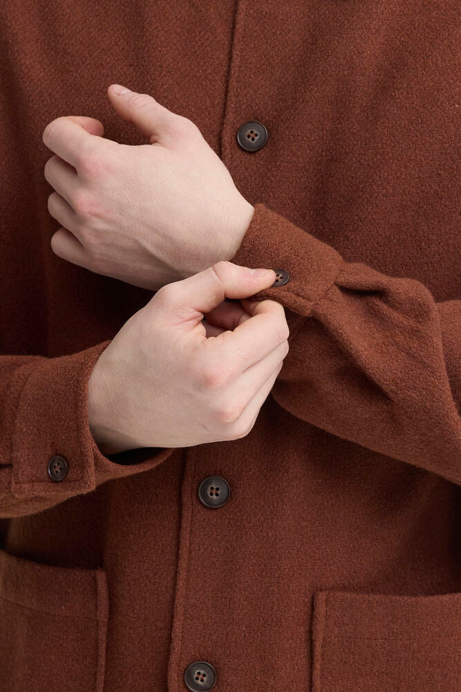 Cinnamon Wool Blend Overshirt - Pejrup | Casual Friday