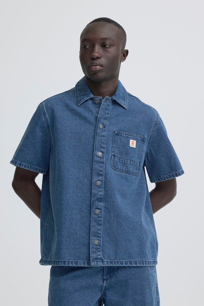 Denim Short Sleeve Overshirt | Blend