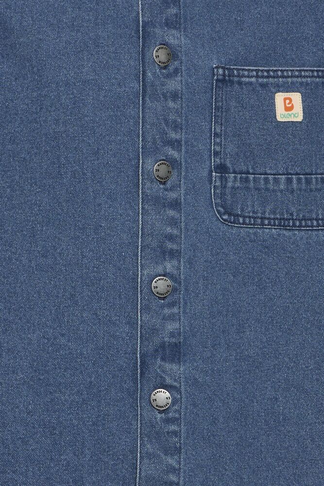 Denim Short Sleeve Overshirt | Blend