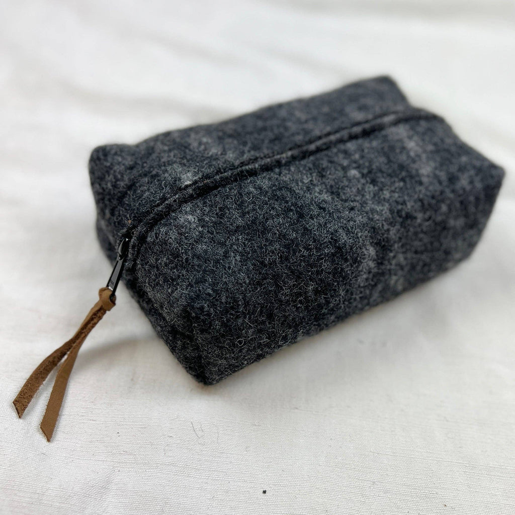 BIDYUT Boxy Felt Pouch Desk Tidy: Rust Orange