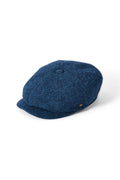 Navy Blue Fleck Harris Tweed Baker Boy Cap Carloway - Failsworth