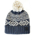 Navy & Oatmeal Bobblehat - Fairisle | Failsworth