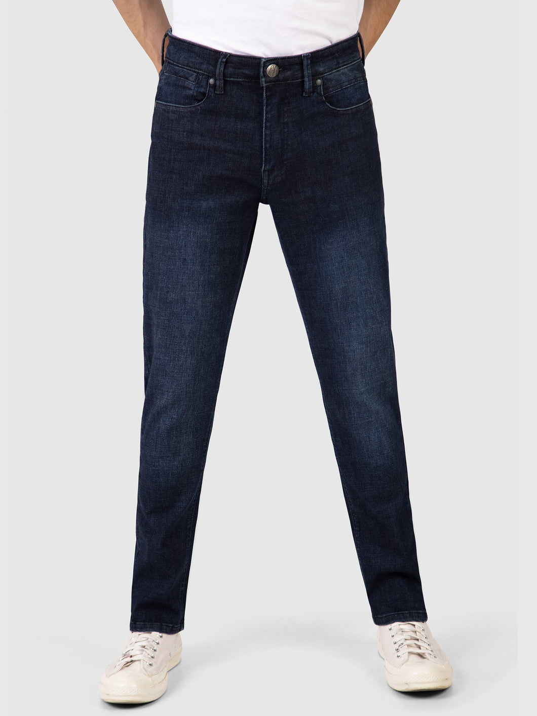 Navy Stretch Tapered Jeans - Freelander | Mish Mash