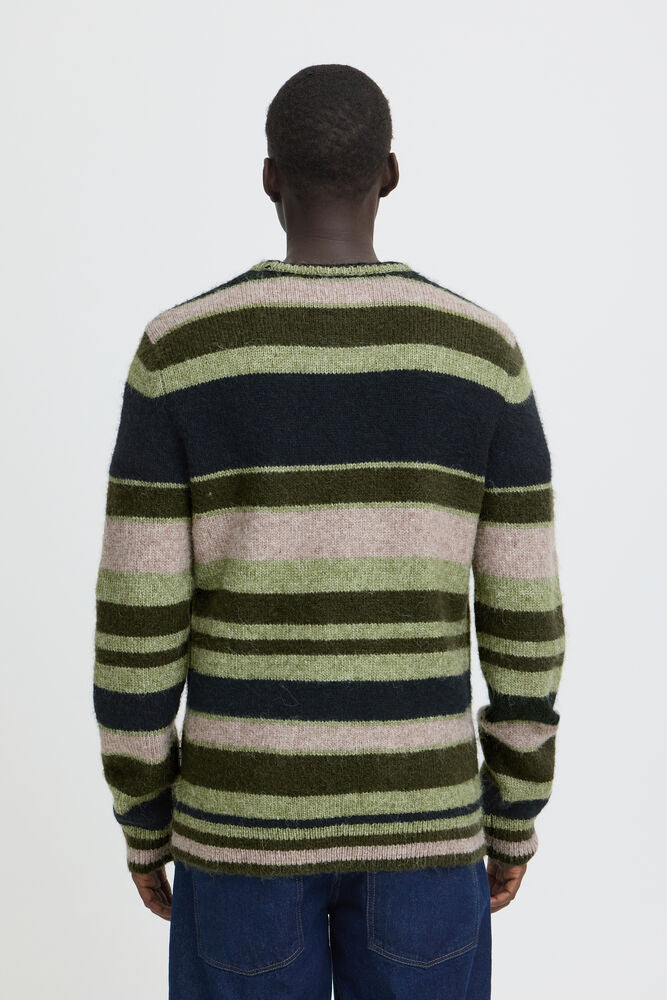 Navy & Green Stripe Jumper - Dannie | Blend