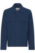 Navy Textured Overshirt - Seersucker | Casual Friday