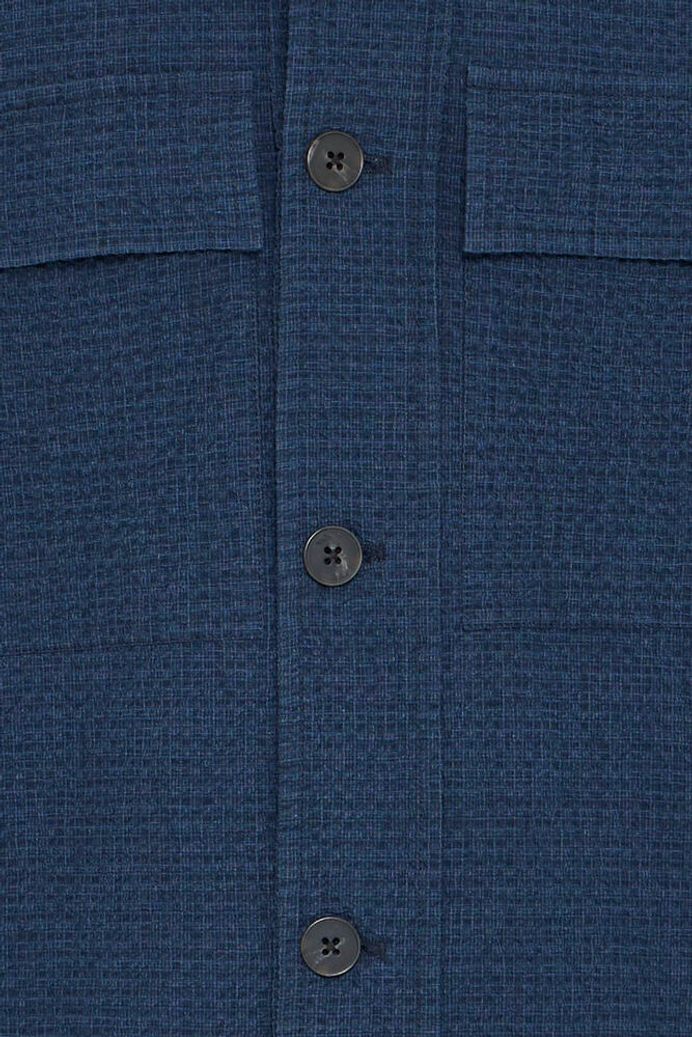 Navy Textured Overshirt - Seersucker | Casual Friday