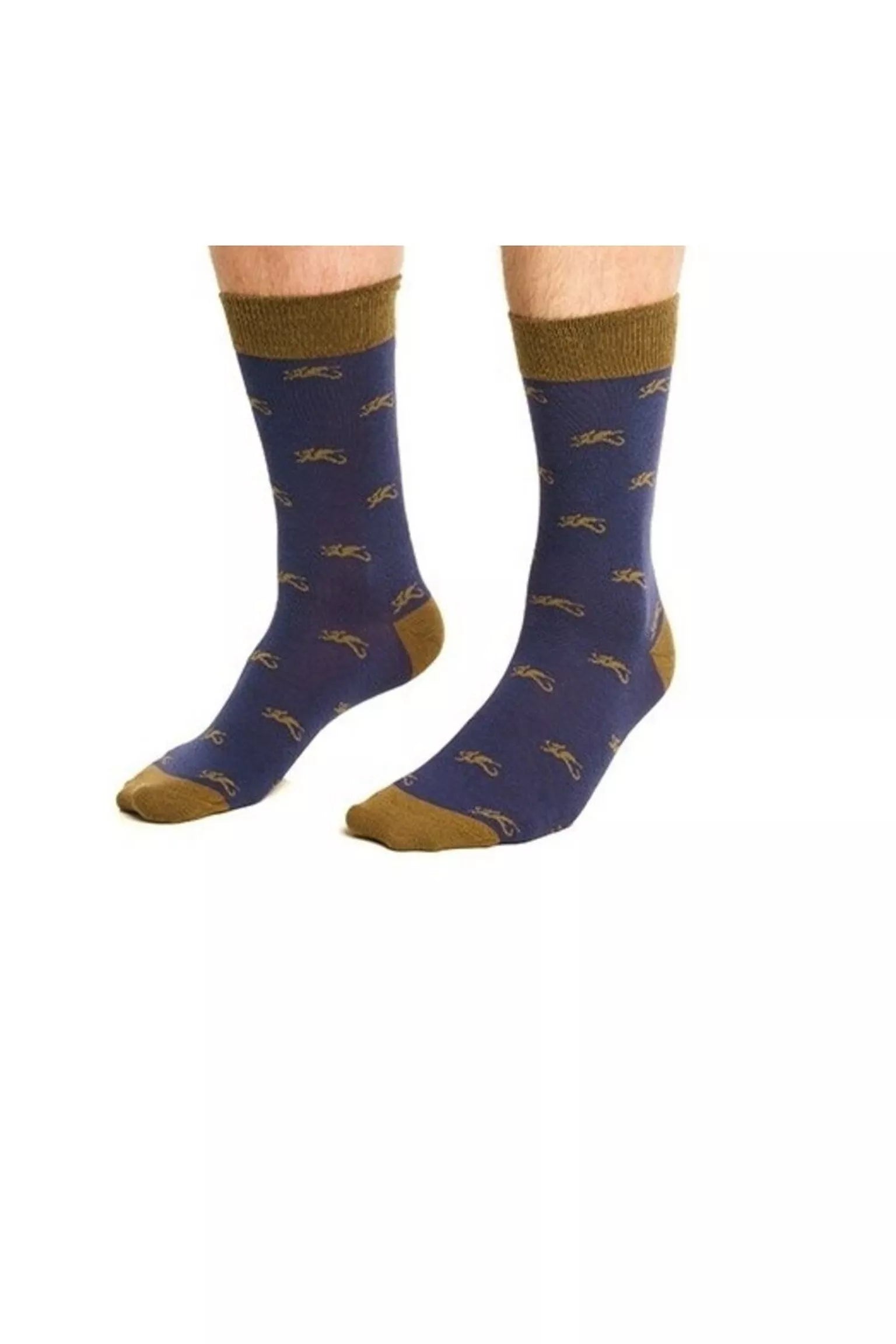 Navy Cotton Socks - Animal Motifs | LLB
