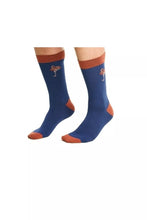 Load image into Gallery viewer, Navy Cotton Socks - Animal Motifs | LLB