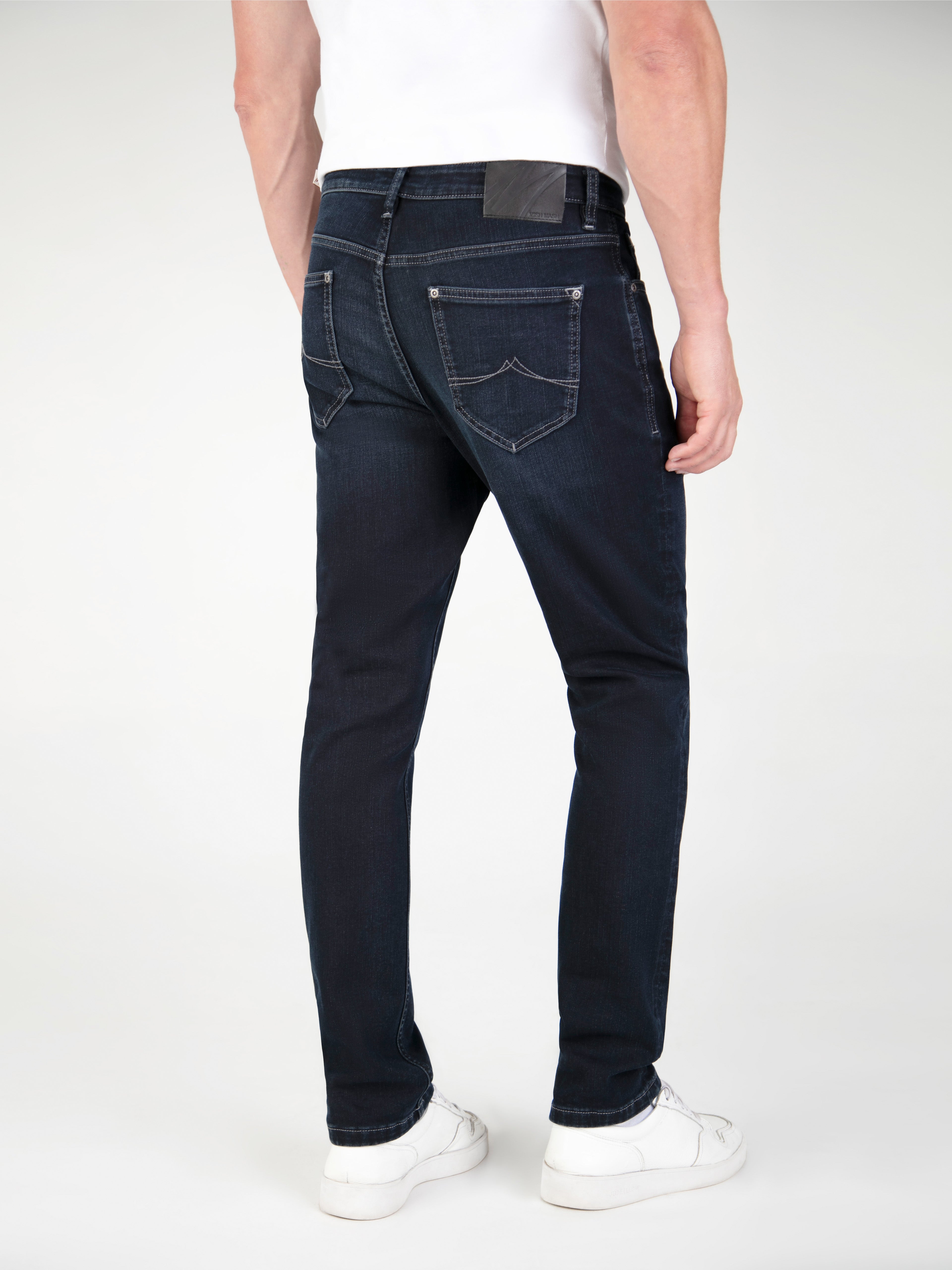 Blue Black Stretch Jeans - Mirage 1984 | Mish Mash