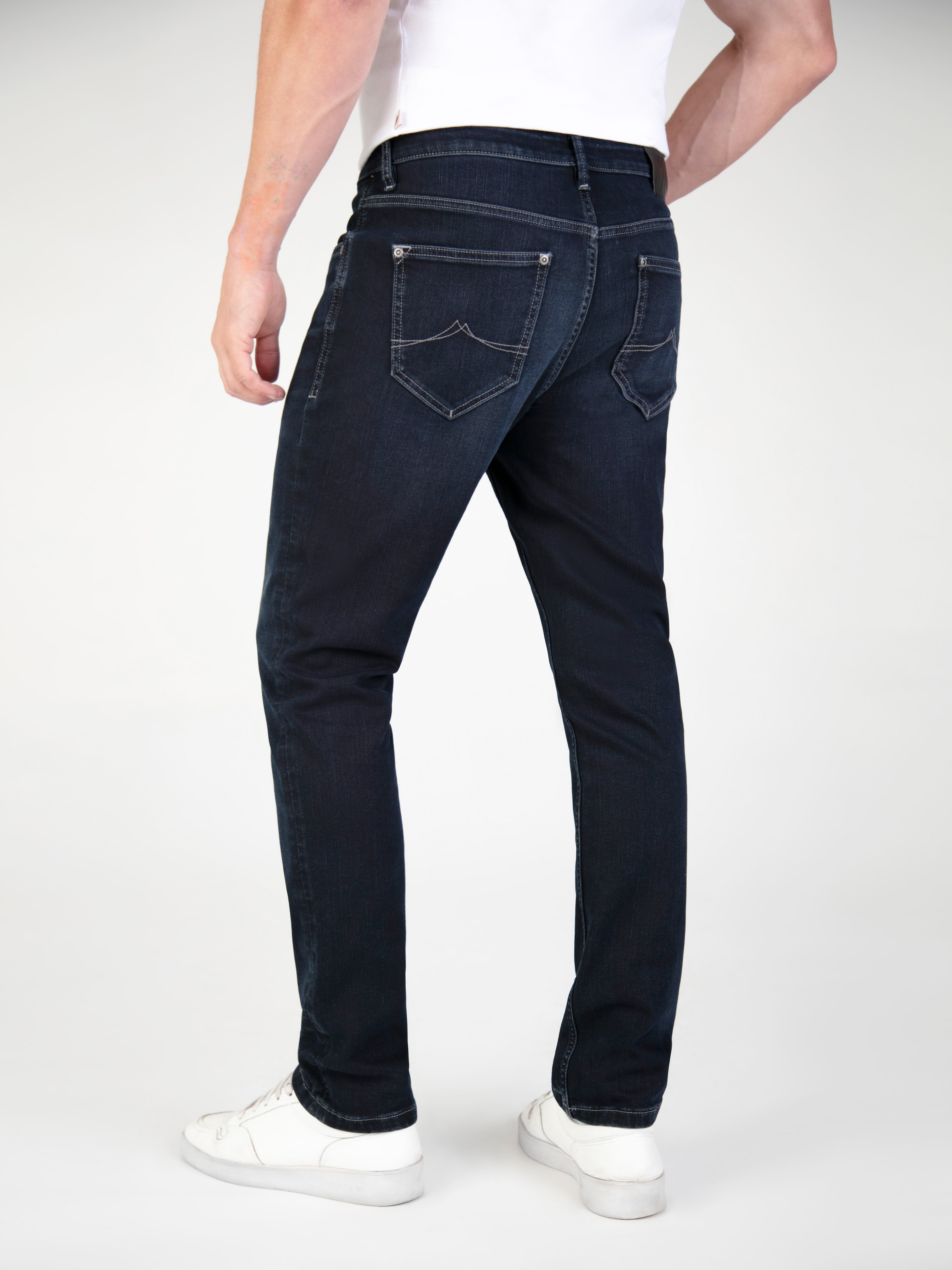 Blue Black Stretch Jeans - Mirage 1984 | Mish Mash