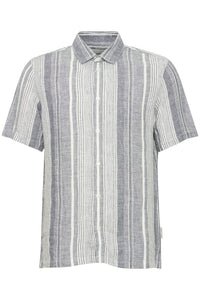 Grey Striped Linen Shirt - Anton | Casual Friday