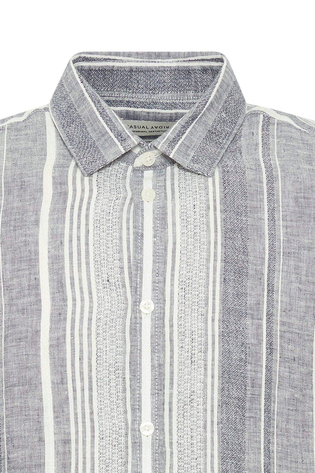 Grey Striped Linen Shirt - Anton | Casual Friday