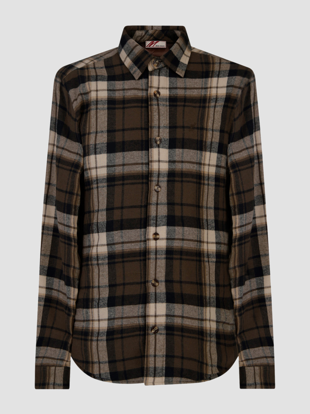Mocca & White Quilted Overshirt - Nettle | Mish Mash