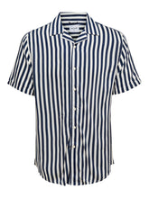 Load image into Gallery viewer, Dress Blues Striped Viscose Shirt - Wayne | Only &amp; Sons