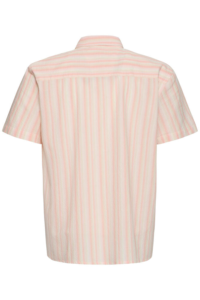 Peach Striped Short Sleeve Shirt | Blend