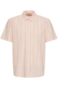 Peach Striped Short Sleeve Shirt | Blend