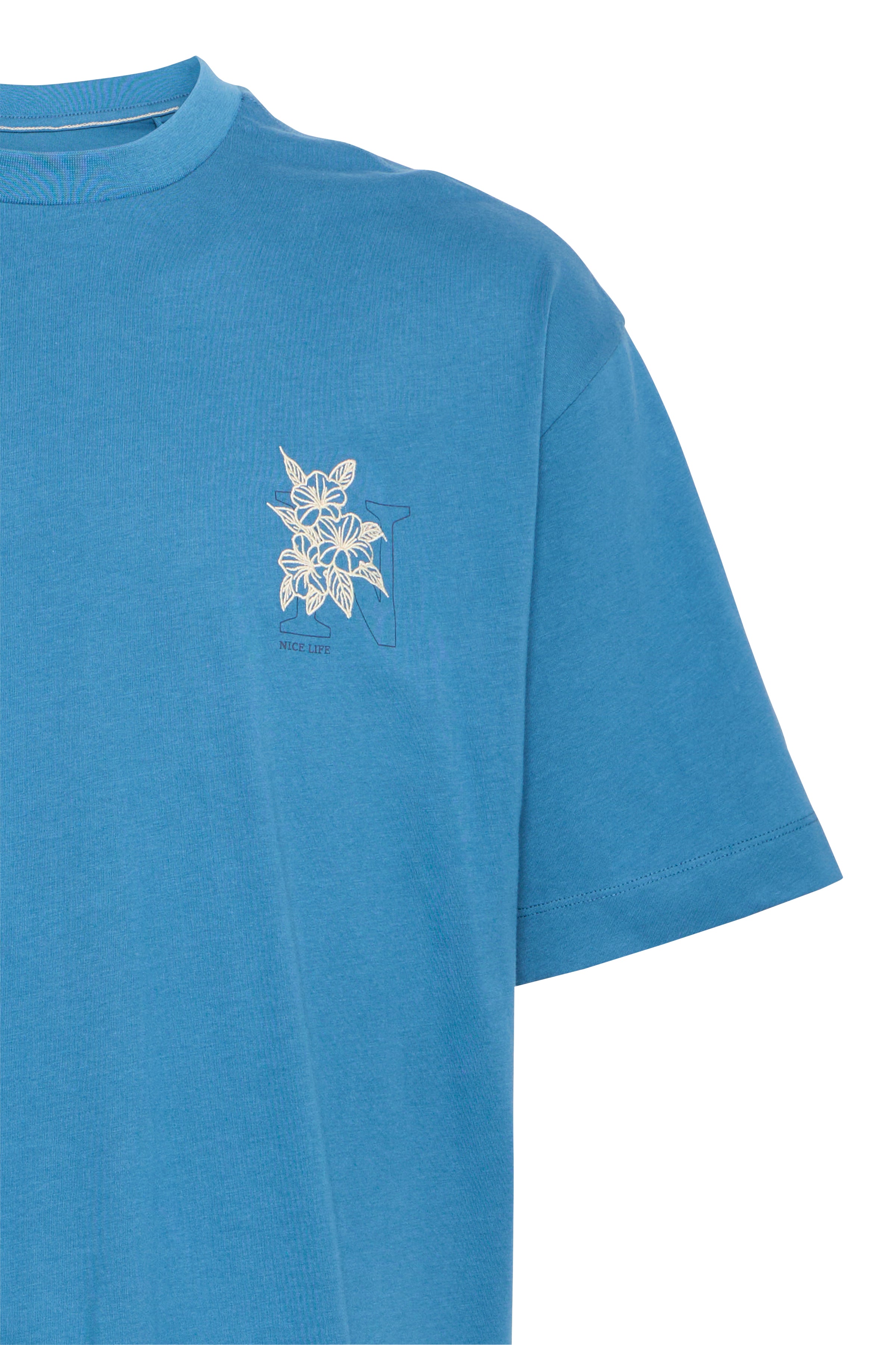 Blue Relaxed Fit Cotton T-Shirt - Jim | Blend