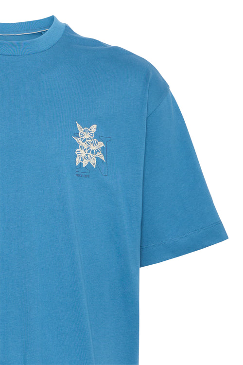 Blue Relaxed Fit Cotton T-Shirt - Jim | Blend